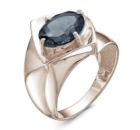 Строгое серебряное кольцо с ювелирным кристаллом