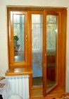 Деревянная балконная дверь из сосны