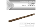 Сверло кобальтовое по металлу DIN338 SN HSSCo5 D-3,1 мм (арт. 12030310)