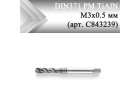 Метчик машинный винтовой CLEVELAND DIN371 PM TiAlN М3x0,5 мм (арт. C843239)