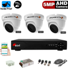 Комплект для видеонаблюдения - 3 антивандальных всепогодных камер HD 5Мп/Mpx  