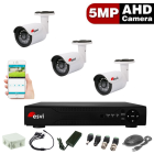 Комплект видеонаблюдения уличный на 3 AHD камеры 5.0MP  