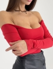 Блузка боди с открытыми плечами