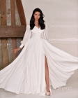  Свадебное платье с длинным рукавом