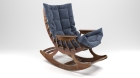 Кресло качалка деревянная