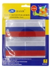 Набор фликеров Basir Флаг России, наклейки 8 штук 16*20,5 см, индивидуальная упаковка арт.МС-3619