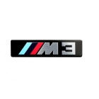 Шильдик "M"BMW 3D металлизированный, цвет серебристый+черный (эмаль)