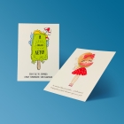 Печать открыток на дизайнерском картоне