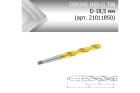 Сверло коническое по металлу DIN 345 HSS-G  TiN D-18,5 мм (арт. 21011850)