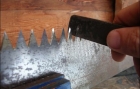Ремонт дисковой пилы - напайка зубьев
