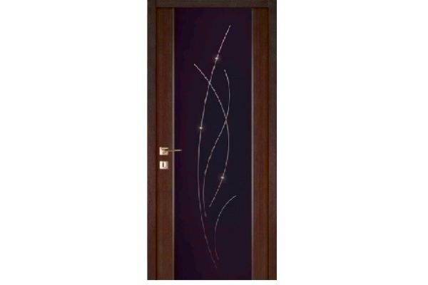 Межкомнатная дверь со стеклом триплекс  (Модель 1)