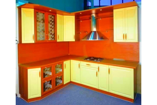 Кухня с фасадами из МДФ покрытая плёнкой ПВХ (Модель 12)