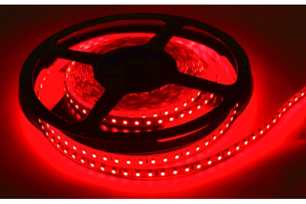 Лента светодиодная стандартная SMD 5050 30 LED/м, 7,2 Вт/м, 12В, IP65, Цвет: красный