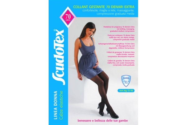 Компрессионные колготки для беременных прозрачные Scudotex 70 ден 15-18 mmHg