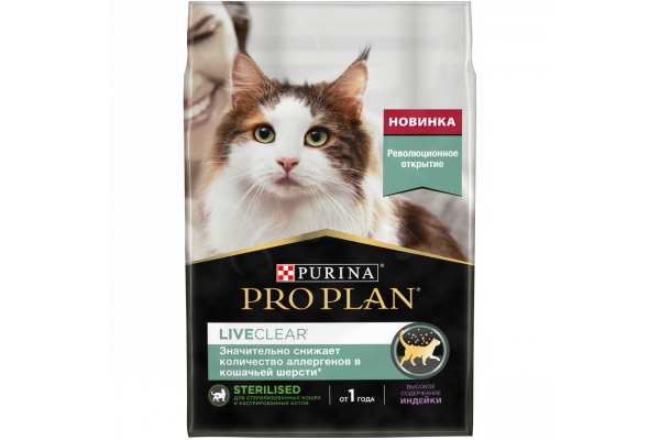 Сухой корм для стерилизованных кошек и кастрированных котов Purina ProPlan LiveСlear