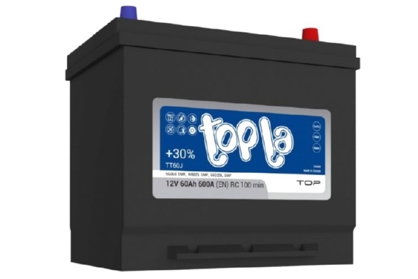 Автомобильный аккумулятор TOPLA Top JIS 56068 SMF TT60J (118861), обратная, 60 Ач