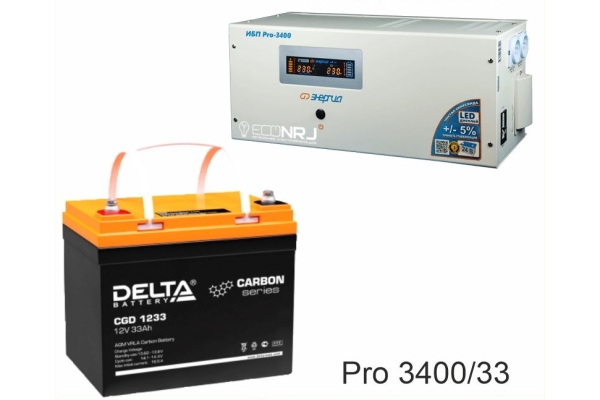 Энергия PRO-3400 + Аккумуляторная батарея Delta CGD 1233