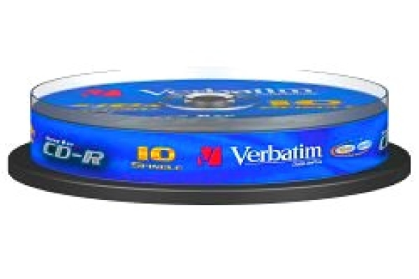 Диски CD-R 80min 700Mb Verbatim 52x 10 шт Cake Box DL 