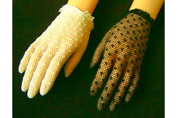 перчатки гипюровые короткие