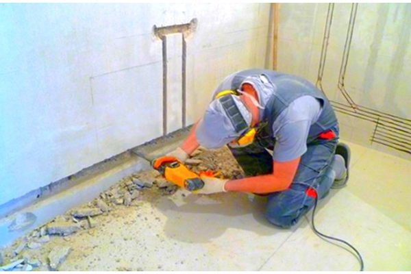 Штробление бетона/кирпича шириной и глубиной штробы до 25 мм