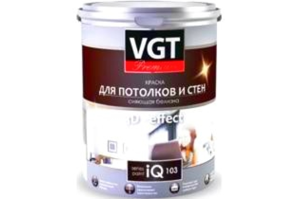 Краска VGT PREMIUM для потолков и стен IQ 103 сияющая белизна