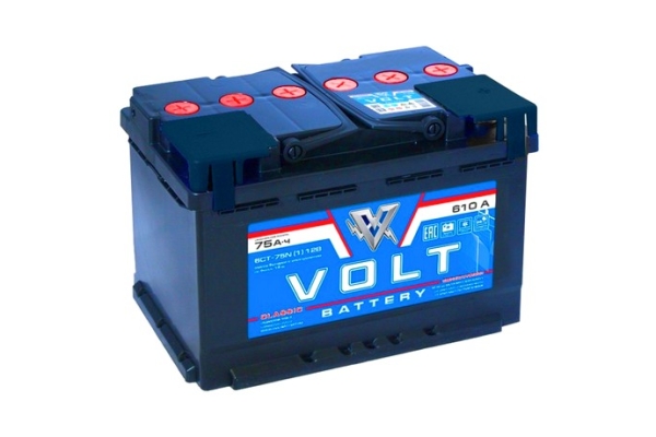 Автомобильный аккумулятор VOLT Classic 75 а/ч