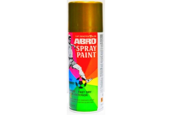 ABRO краска аэрозольная хром, золото 