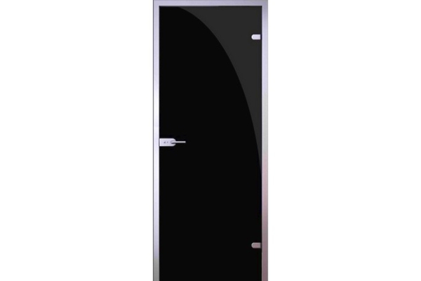 Цельностеклянная дверь Черный эмалит