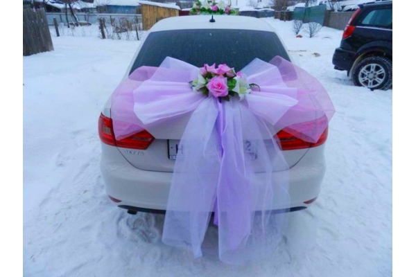 Бант свадебный на машину