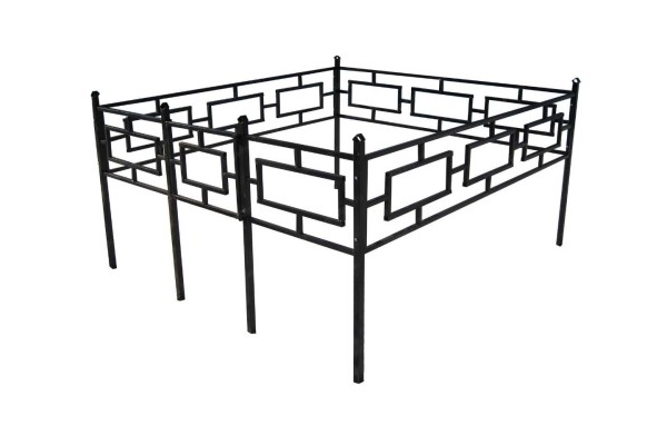 Ограда металлическая «квадраты»