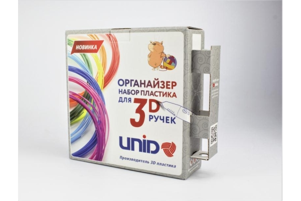 Органайзер с пластиком UNID для 3D ручек 9 цветов по 10 м PRO9