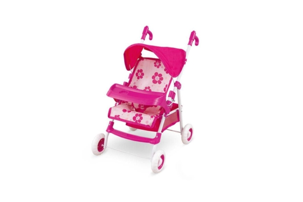FEI LI TOYS Кукольная коляска/трость с регулируемой ручкой 68*49,5*53,5cm, розовый FL8116-1
