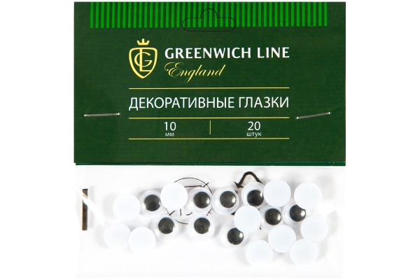 Материал декоративный Greenwich Line "Глазки", 10мм, 20шт.