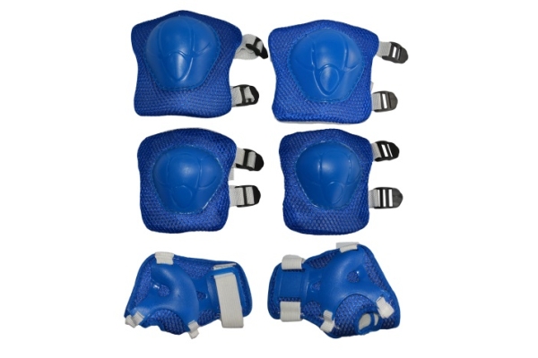 Комплект защиты (наколенники, налокотники, перчатки) синий арт.Т59736