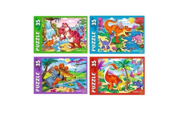 Пазл &quot;Рыжий кот&quot; Любимые динозавры, 35 элементов арт.П35-5775