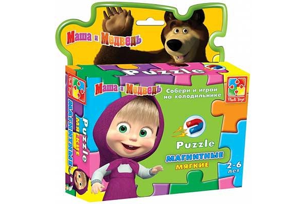 Магнитные пазлы МАША (Маша и Медведь) Vladi Toys