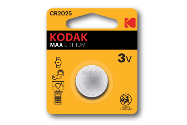 Батарейка CR 2025-2BL KODAK MAX (1шт)