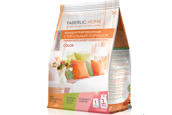 Стиральный порошок для цветных тканей концентрированный Faberlic Home