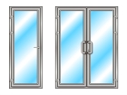 Входные алюминиевые двери из теплого профиля 