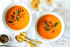 Крем - суп из тыквы и сливок с кари и кунжутом