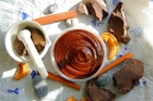 Натуральное мягкое мыло с пептидами шерсти и тертым какао «Шоколайф»