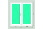 Пластиковое окно REHAU Brilliant Design двухстворчатое