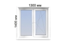 Пластиковое окно MELKE SMART 60 двухстворчатое