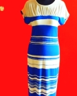 Платье из трикотажа с шифоновой отделкой