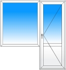 Балконный блок REHAU Blitz NEW (2150 мм*2083мм) окно глухое