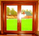 Установка окна деревянного 1400*2100 сосна