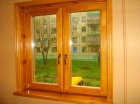 Деревянное окно с установкой 1400*1300 дуб