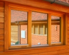 Деревянное трёхстворчатое окно 1400*2100 лиственница