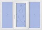 пластиковое окно REHAU DELIGHT Design (1400мм*2080мм) трехстворчатое  1 П/О створка