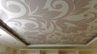 Тканевый потолок с рисунком